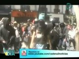 Encapuchados provocan disturbios tras marcha del 1º de Mayo