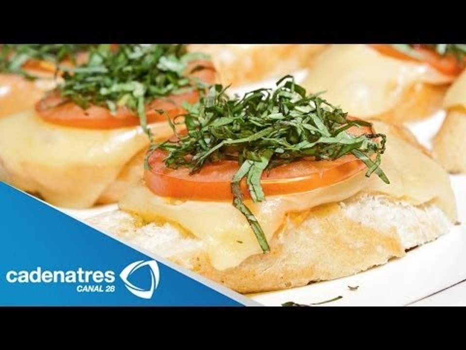Receta para preparar brusquetas de berenjenas. Receta de brusquetas / Recetas fáciles