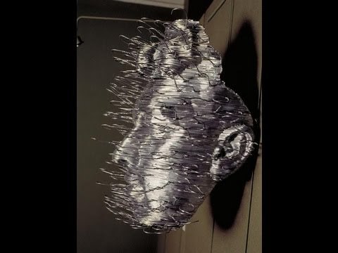 Esculturas hechas con ganchos para tender ropa