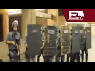 Militares lanzan gas lacrimógeno contra manifestantes de Sao Paulo / Excélsior en la media