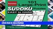 Library  Funster 101 Large-Print Sudoku Puzzles Easy to Hard: One puzzle per page with room to work