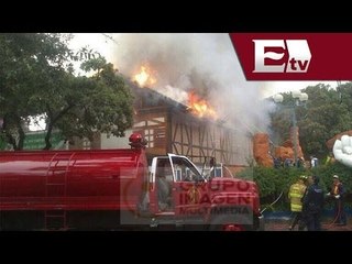 Corto circuito provocó incendio en Six Flags / Vianey Esquinca