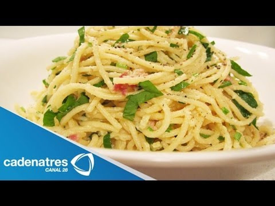 Receta para preparar spaghetti carbonara con ca...
