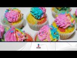 Receta para preparar cupcakes arcoiris. Receta de cupcakes / Cupcakes fáciles y rápidos