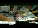 Rescatan a bebé del interior de una tubería de China