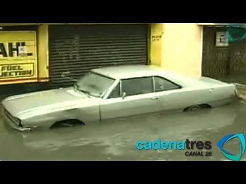 Lluvias intensas provocan inundaciones en Nezahualcóyotl