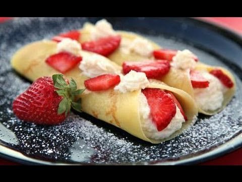 Receta de Crepés Rellenos de Queso Cottage y Pistachos / Crepés Rellenos de Queso