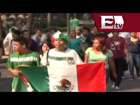 Capitalinos se reúnen para disfrutar del encuentro Brasil vs México / Mundial Brasil 2014