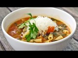 Receta para preparar sopa minestrone clara con albóndigas. Receta de sopa minestrone