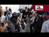 Enfrentamientos entre periodistas y encapuchados durante marcha del 