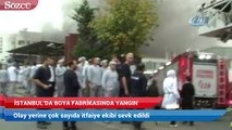 İstanbul’da boya imalathanesinde yangın