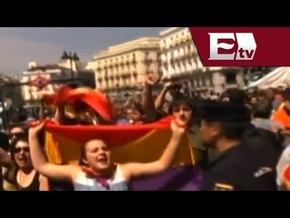 Protestas antimonárquicas en el primer día del rey Felipe VI/ Global