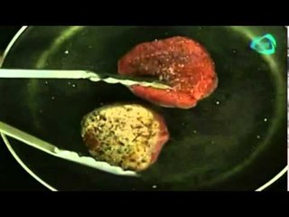 Corte de filete en salsa de flor de calabaza / Cut steak sauce squash blossom