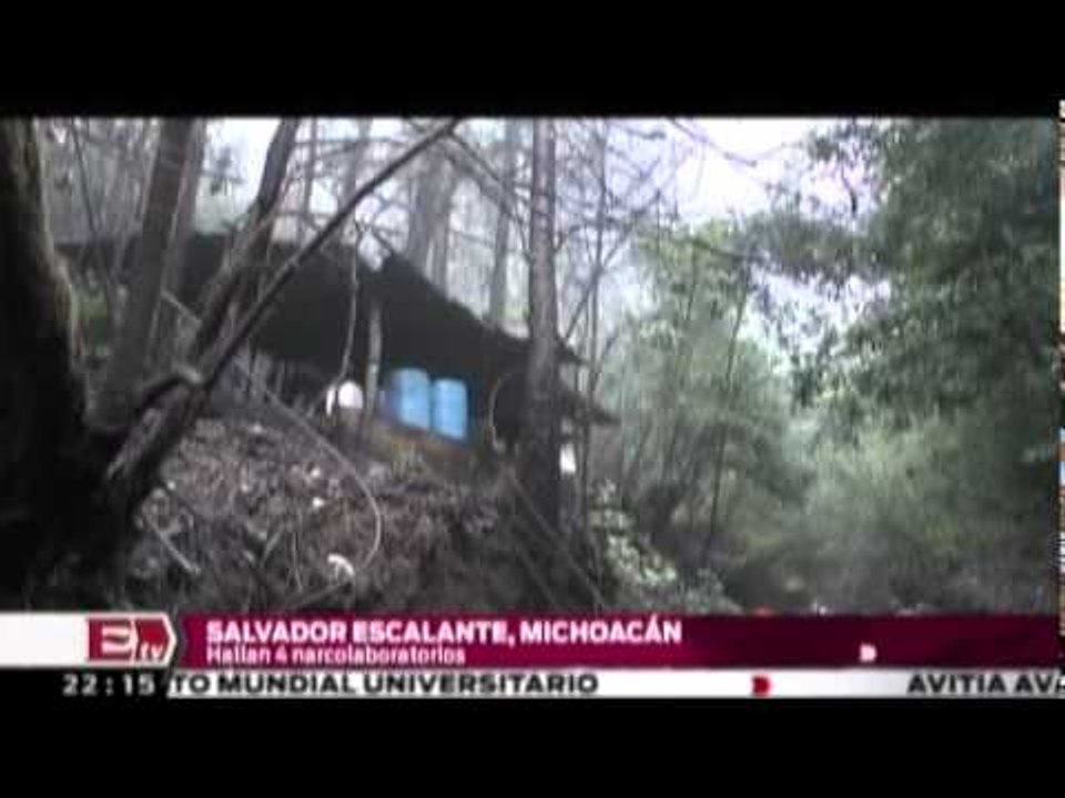 Desmantelan en Michoacán cuatro laboratorios para elaborar metanfetaminas/ Pascal