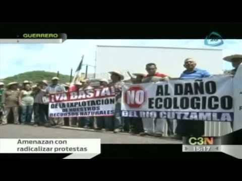 Toman pobladores presa hidroeléctrica El Gallo en Cutzamala, Guerrero