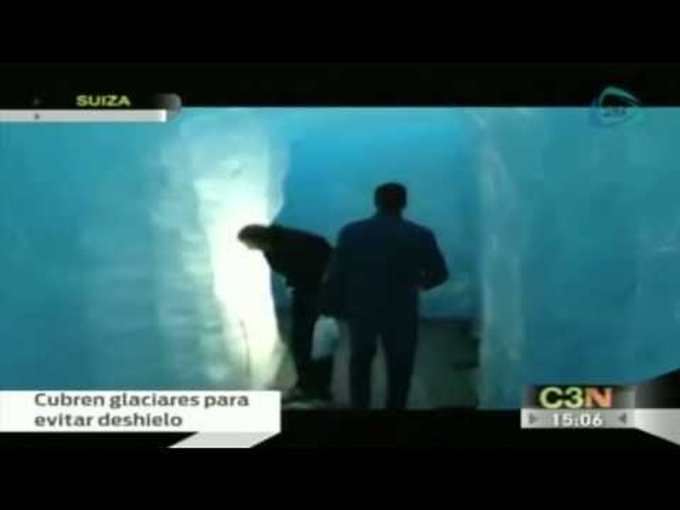 Cubren glaciar de los alpes suizos para evitar su deshielo / Covered glacier in the Swiss Alps