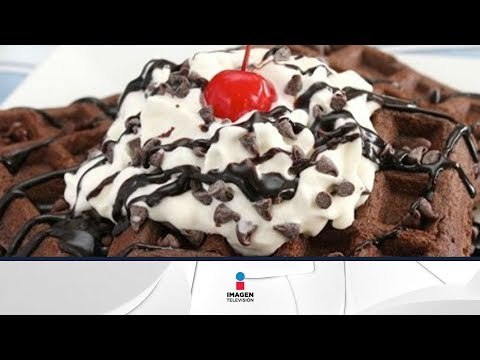 Waffles de chocolate obscuro / Waffles dark chocolate