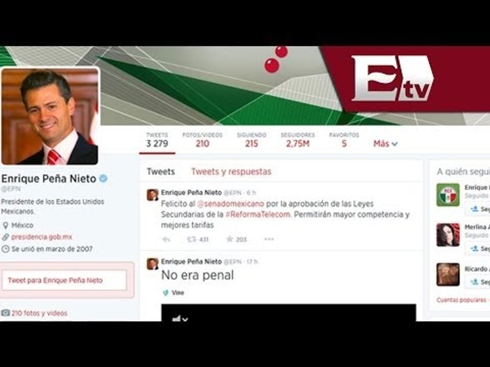 El presidente Peña Nieto felicita al Senado por leyes secundarias en Telecomunicaciones