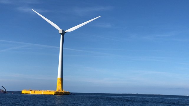 L’éolienne marine flottante Floatgen produit de l’électricité