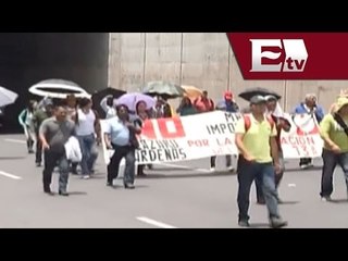 Marcha de maestros de la sección 18 llega a México  / Paola Virrueta