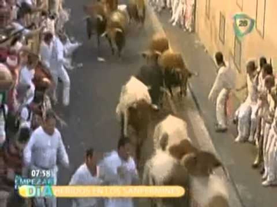 Heridos en los Sanfermines (video)
