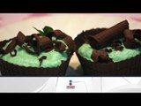 Receta de pastel de brownie de chocolate con menta / Cake chocolate brownie with mint