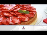 Receta de pastel de fresas con dulce de leche / Recipe of strawberry cake with caramel