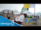 Impresionantes esculturas de arena en Brasil (IMÁGENES) / Visita del papa Francisco a Brasil