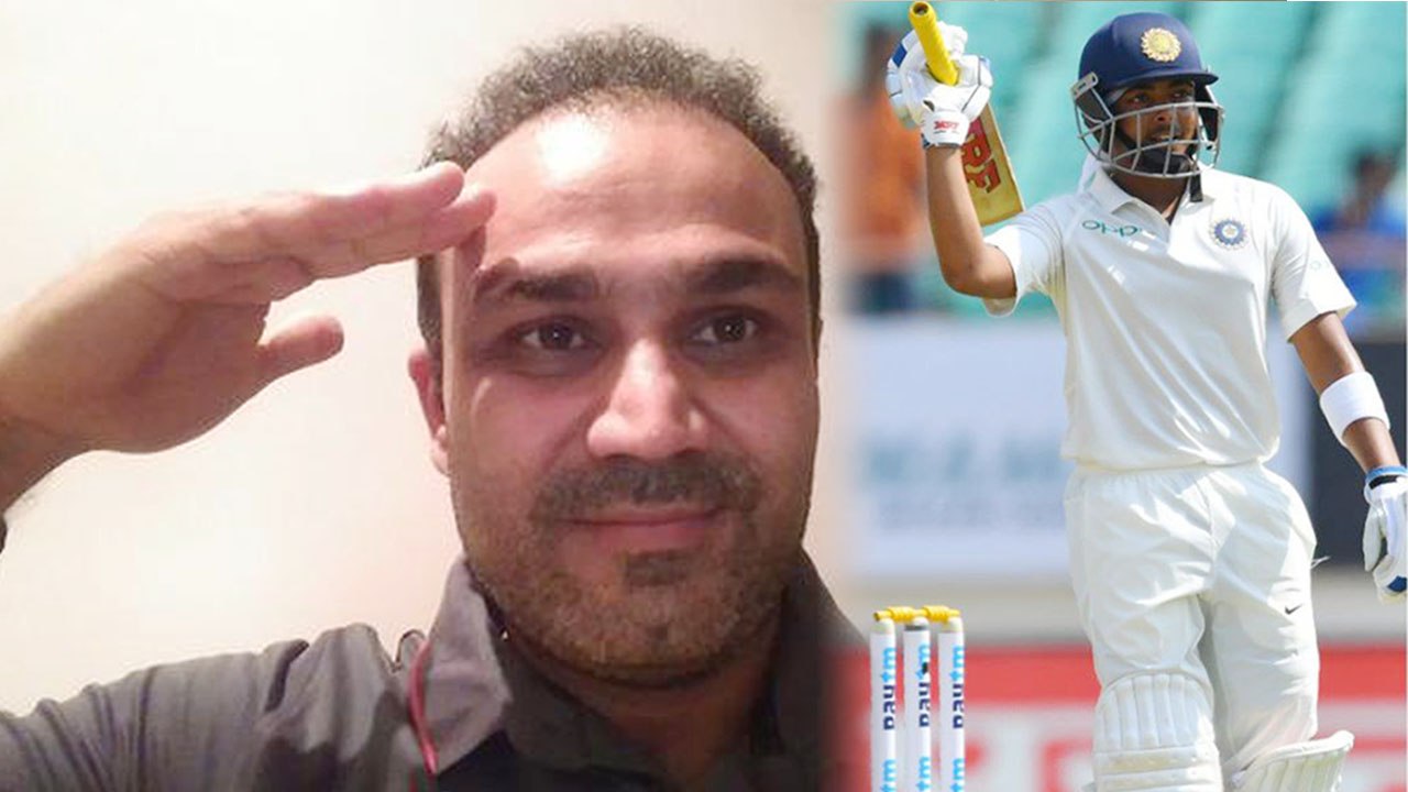 India VS West Indies 1st Test: Virender Sehwag salutes Prithvi Shaw |वनइंडिया हिंदी