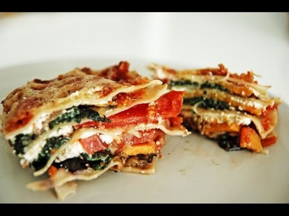 Receta de Lasagna de vegetales asados / Roasted Vegetable Lasagna