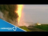 Impresionantes imágenes de explosión de un oleoducto de PEMEX ( VIDEO)