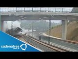 Develan cámaras de seguridad el descarrilamiento de tren en España/Spain train crash