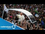 Papa Francisco recibe emotiva bienvenida en Brasil / Pope gets emotional welcome Francisco brasil