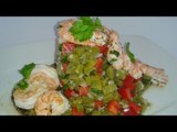 Receta de ensalada de camarón y nopales / Recipe shrimp salad and nopales