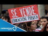Marchan por la educación rechazados de universidades públicas