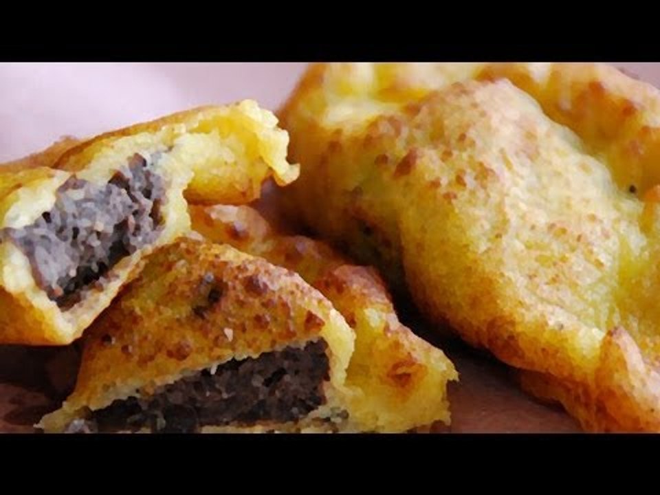 Receta de empanadas de frijol negro con plátano / Recipe for black bean patties with banana