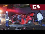 Mueren prensados dos jóvenes tras volcar su auto en Periférico / Vianey Esquinca