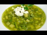 Receta de sopa de calabacitas, papa y cilantro / Zucchini soup, potato and cilantro recipe