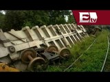 Descarrila tren 'La bestia' en Oaxaca; no hay lesionados / Vianey Esquinca