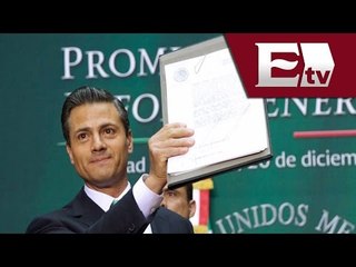 Presidente Peña Nieto promulgará leyes reglamentarias de la reforma energética / En la media