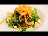 Receta de ensalada de berros con queso cotija y tortillas fritas