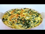 Receta de tarta de fetuccinis con acelgas y queso / Cake with spinach and cheese fettuccine