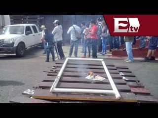 Sección 22 del SNTE vandaliza oficinas en Oaxaca / Vianey Esquinca