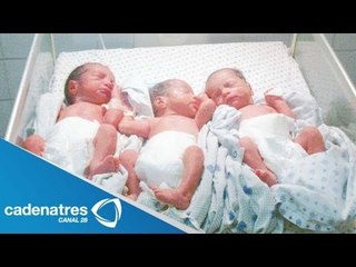 Madre primeriza tiene trillizos sin haberse sometido a algún tratamiento de fertilidad