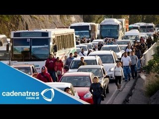 Bloqueo en autopista México-Pachuca / Bloqueo de Barzón Popular