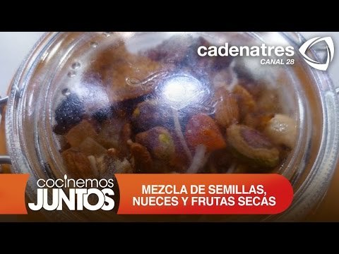 ¿Cómo preparar mezcla de semillas, nueces y frutas secas para lunch?