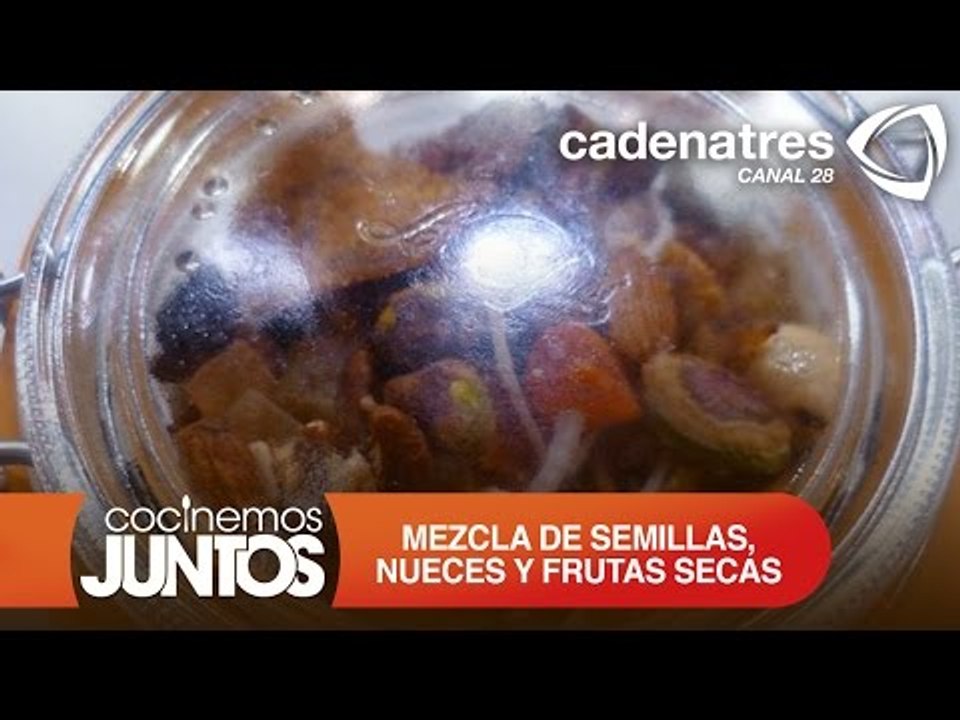 ¿Cómo preparar mezcla de semillas, nueces y frutas secas para lunch?