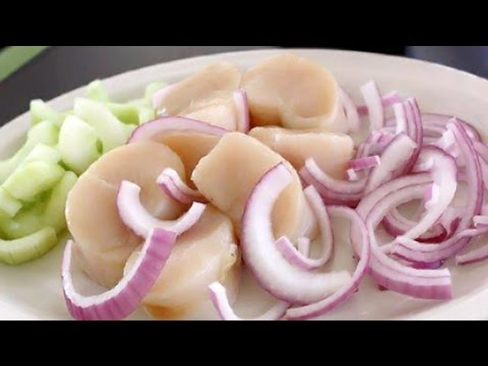 Receta de ceviche de callo de hacha / Recipe scallop ceviche