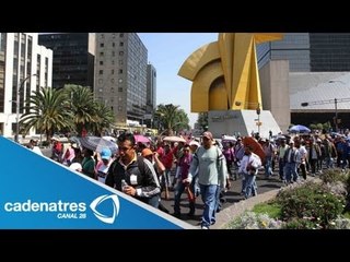 Maestros bloquean Reforma, Bucareli e Insurgentes