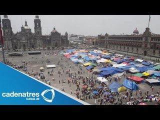 Detalles sobre los campamentos que han instalado los maestros en el Distrito Federal